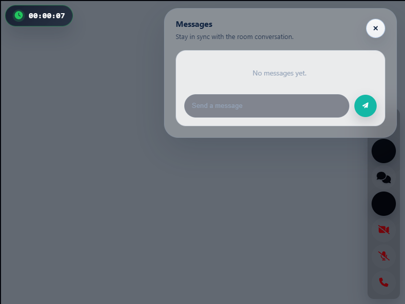 Angular chat messages modal screenshot