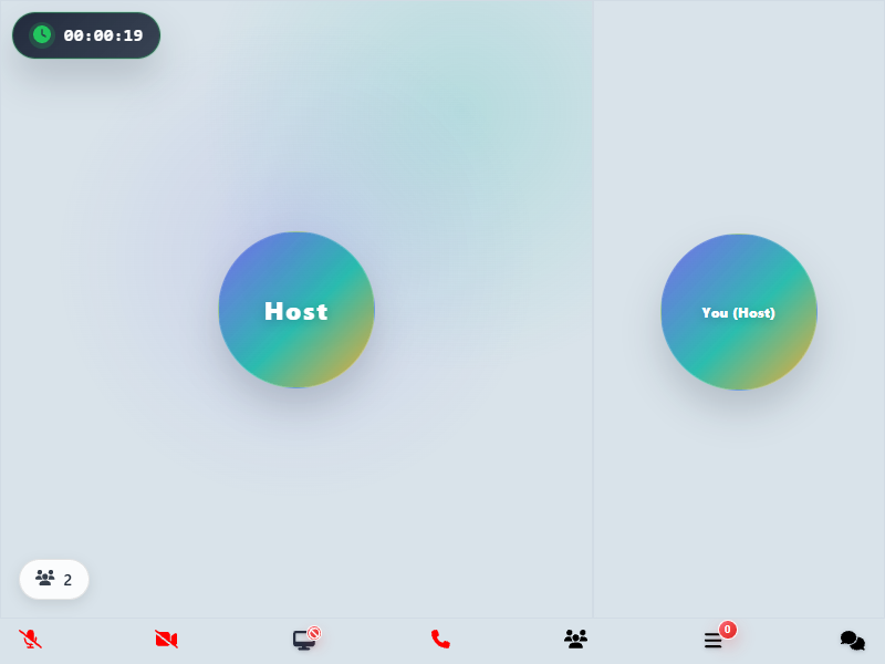 Angular webinar room screenshot