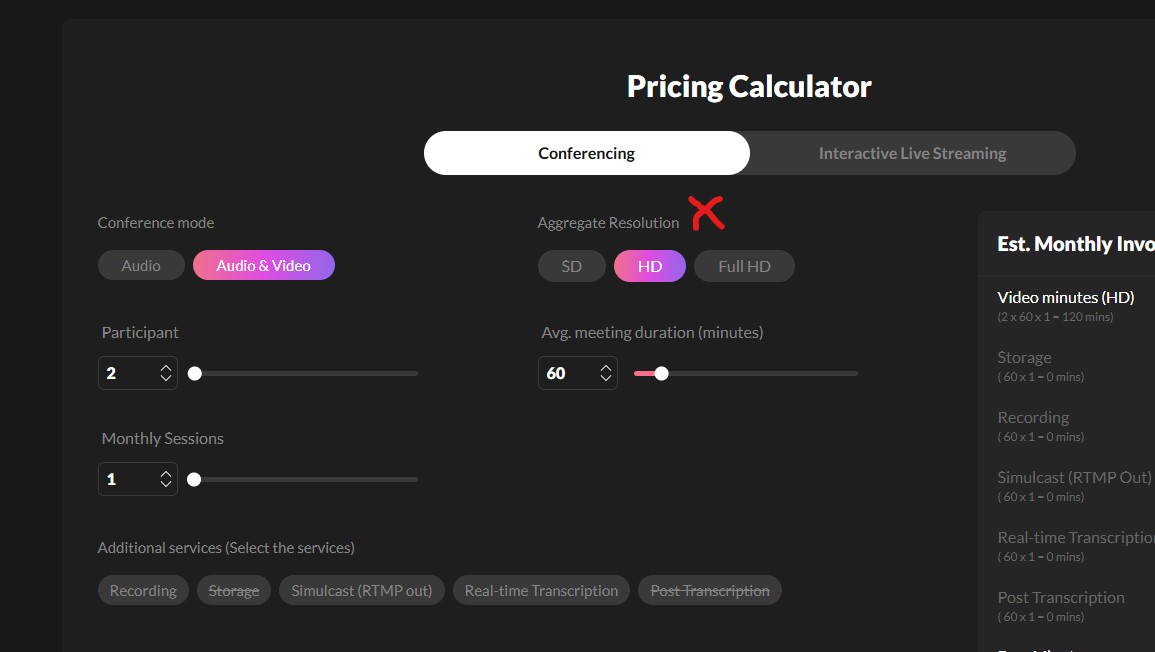 VideoSDK participant/mode limitations